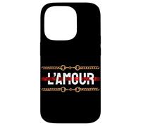 Carcasa para iPhone 14 Pro L'Amour with Printed Golden Style Chains Valentin's Day Love