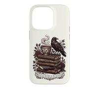 Carcasa para iPhone 14 Pro Lee Libros y sé Amable Dark Academia Literatura clásica Cuervo