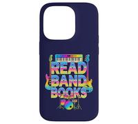 Carcasa para iPhone 14 Pro Leer Banda Libros Música Juego de Palabras Retro Reading