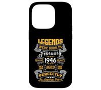 Carcasa para iPhone 14 Pro Legend February 1946 Vintage 80th Birthday Tees Made in 1946