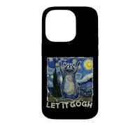 Carcasa para iPhone 14 Pro Let it Gogh Funny Van Gogh Starry Night Raccoon