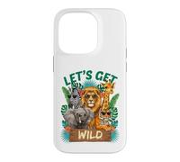 Carcasa para iPhone 14 Pro Let's Get Wild Safari Animals - Gráfico de zoológico