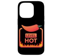 Carcasa para iPhone 14 Pro Level Hot Picante Chili Pepper Workout Lifting Gym Foodie