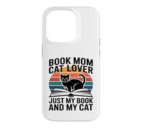 Carcasa para iPhone 14 Pro Libro Mamá Gato Amante Solo Mi Libro Y Mi Gato