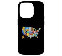 Carcasa para iPhone 14 Pro License Plate American Flag US Map Art American Map Shirt