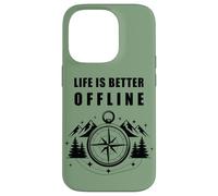 Carcasa para iPhone 14 Pro Life is Better Offline - Camping & Hiking Outdoors Nature