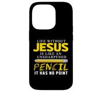 Carcasa para iPhone 14 Pro Life Without Jesus Funny Christian Religious Faith