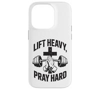 Carcasa para iPhone 14 Pro Lift Heavy Pray Hard - Gimnasio de Entrenamiento Cristiano