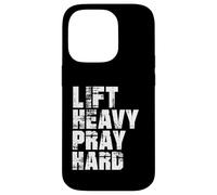 Carcasa para iPhone 14 Pro Lift Heavy Pray Hard, Gym Christian Gift for Christian