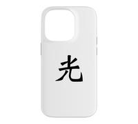Carcasa para iPhone 14 Pro Light Kanji, caligrafía China Japonesa, diseño esperanzador