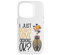 Carcasa para iPhone 14 Pro Linda Amante de la cigarra Realmente Amo Las cigarras