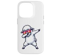 Carcasa para iPhone 14 Pro Linda Oveja Blanca esponjosa con Gafas de Sol