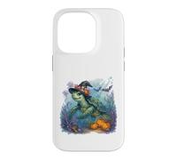 Carcasa para iPhone 14 Pro Linda Tortuga Marina Bruja Halloween bajo el Agua