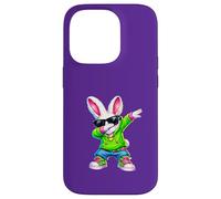 Carcasa para iPhone 14 Pro Lindo Anime Dabbing Bunny Conejo Feliz Pascua Niño Niña Niños