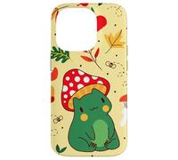 Carcasa para iPhone 14 Pro Lindo Bosque, Rana, Hongo, otoño, patrón, ilustración