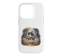 Carcasa para iPhone 14 Pro Lindo Conejo Bruja Halloween Espeluznante Bosque Fantasmas