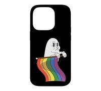 Carcasa para iPhone 14 Pro Lindo Fantasma LGBTQ sosteniendo la Bandera del Arco Iris Orgullo LGBT Halloween