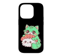 Carcasa para iPhone 14 Pro Lindo Gato Kawaii Camarones Sushi Anime Amante de la Comida
