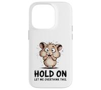 Carcasa para iPhone 14 Pro Lindo hámster nervioso Divertido Pensamiento excesivo