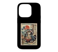 Carcasa para iPhone 14 Pro Lindo Mapache Comiendo Fideos Ramen - Estilo japonés Ukiyo-e