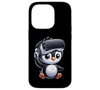 Carcasa para iPhone 14 Pro Lindo pingüino VR Gamer Comic Style
