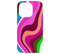 Carcasa para iPhone 14 Pro Liquid Swirl Retro 60s 70s Aesthetic Indie Hippie Funky