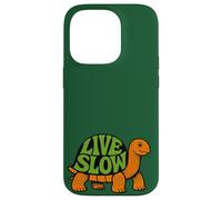 Carcasa para iPhone 14 Pro Live Slow Turtle Life Naturaleza Vibes Retro Calma Estética