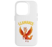 Carcasa para iPhone 14 Pro Llama Fénix Híbrido Flaming Wings Fantasía Criatura