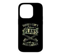 Carcasa para iPhone 14 Pro Lo Siento, no Puedo Tener Planes con mi Clarinete bajo