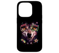 Carcasa para iPhone 14 Pro Lobo Retro con Zoom 80s Vaporwave Gamer