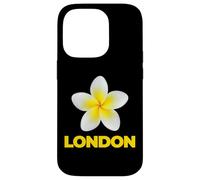 Carcasa para iPhone 14 Pro London Tropical Yellow Frangipani Flower Minimalist City