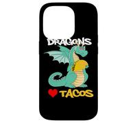 Carcasa para iPhone 14 Pro Los Dragones aman los Tacos