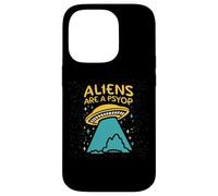 Carcasa para iPhone 14 Pro Los Extraterrestres Son un Psyop Divertido OVNI Desinformación Engaño Alien Meme