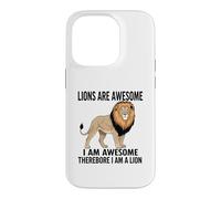 Carcasa para iPhone 14 Pro Los Leones Son Impresionantes Soy Impresionante por lo Tanto Soy Un León