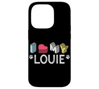 Carcasa para iPhone 14 Pro Louie Nombre de Perro Personalizado Louie Pet Lover