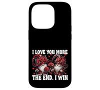 Carcasa para iPhone 14 Pro Love You More The End I Win Floral Rose Flower GNOME Couple