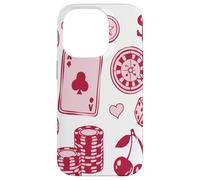 Carcasa para iPhone 14 Pro Lucky Girl Energy Gambling Playing Cards Cherries and Dice