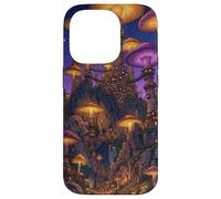 Carcasa para iPhone 14 Pro Magical Mushroom Village Fantasía Fairycore World