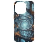 Carcasa para iPhone 14 Pro Mago Fantasía Ciudad Subterránea Portal Espiral Caverna