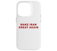 Carcasa para iPhone 14 Pro Make Iran Great Again - Minimal Text White & Red