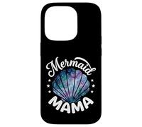 Carcasa para iPhone 14 Pro Mama of The Birthday con Forma de Concha de Sirena y Flores Rosas a Juego