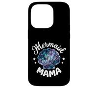 Carcasa para iPhone 14 Pro Mama of The Birthday con Forma de Concha de Sirena y Flores Rosas a Juego