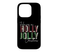 Carcasa para iPhone 14 Pro Manta Have A Holly and Jolly Have a Holly and Jolly Merry Christmas, Leopardo y búfalo