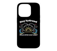 Carcasa para iPhone 14 Pro MANTENTE HIDRATADO - ¿BEBISTE Agua Hoy? Delfines