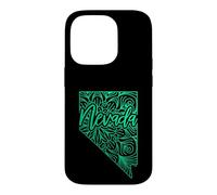 Carcasa para iPhone 14 Pro Mapa de Mandala Floral de Nevada Carson City