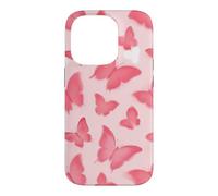 Carcasa para iPhone 14 Pro Mariposas Rosa Pastel Mariposas Patrón Girly Y2K