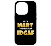 Carcasa para iPhone 14 Pro Mary Joke Idgaf Meme Funny Halloween Costume For Mary