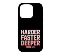 Carcasa para iPhone 14 Pro Más difícil más rápido Vida de Enfermera más Profunda RCP Humor
