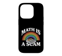 Carcasa para iPhone 14 Pro Math Is A Scam Retro Rainbow Exploding Calculator Sarcasm