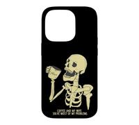 Carcasa para iPhone 14 Pro Matrimonio Divertido Decir Café Y Mi Esposa Hombres Mujeres Calavera
